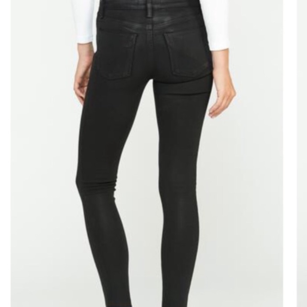 $205 NWT HUDSON high waist Barbara super skinny 10” front rise wax WH407TEN